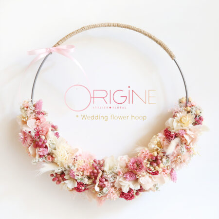 Wedding flower hoop • Rose