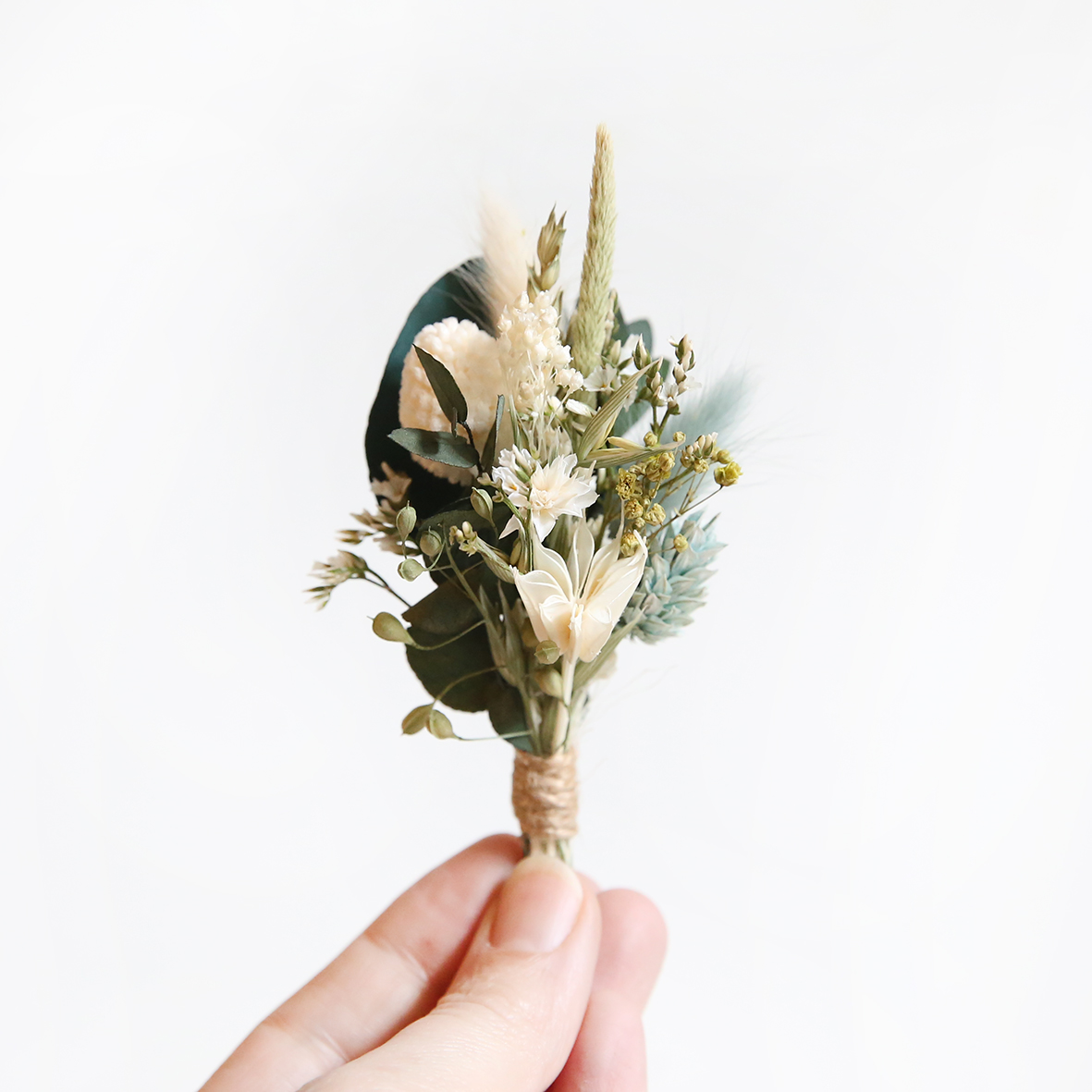 Boutonnière marié ou témoin • Louise | Fleurs séchées | Origine atelier  floral | boutique en ligne