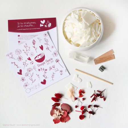 KIT Do It Yourself • Bougie fleurie • LOVE