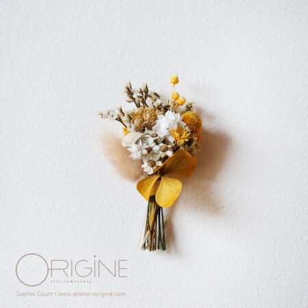 bouquet-de-mariée-jaune-soleil-fleurs-séchées-fleur-en-bois-origine-atelier-floral8