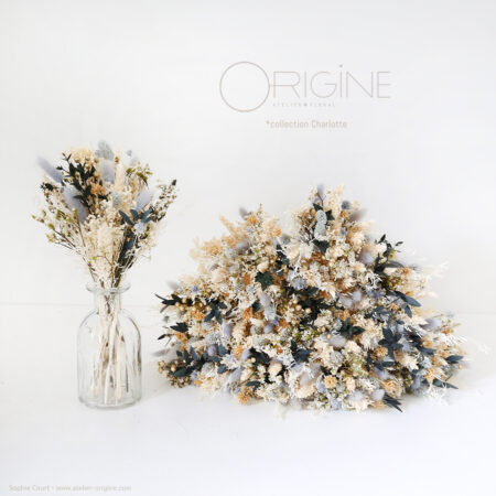 Mini bouquet + vase • Centre de table • Charlotte