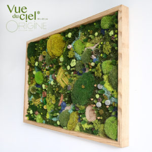 tableau-végétal-foret-vue-du-ciel-origine-atelier-floral-végétaux-stabilisés-et-séchés