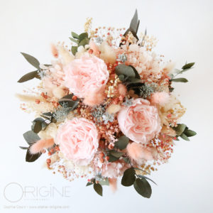 bouquet-de-mariée-fleurs-séchées-stabilisées-rose-eucalyptus-gypsophile-mariage-origine-atelier-floral