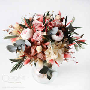 bouquet-de-mariée-fleurs-séchées-et-stabilisées-collection-maldéna-vert-et-rose-origine-atelier-floral0