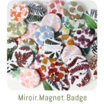 miroir magnet badge personnalisé vegetaux stabilisés hortensia fougère fleurs séchées