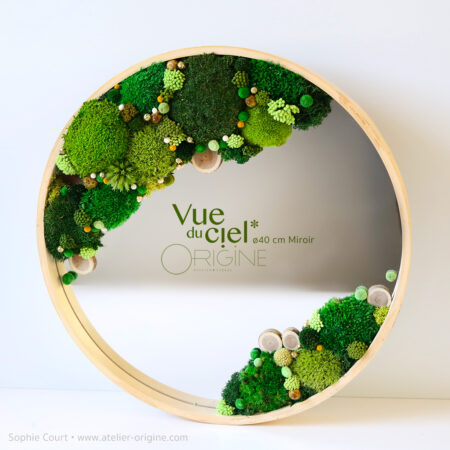 tableau végétal foret vue du ciel miroir vegetaux stabilisés origine atelier floral 1