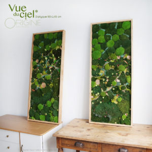 tableau-végétal-dyptique-foret-vue-du-ciel-vegetaux-stabilisés-origineatelier-floral2