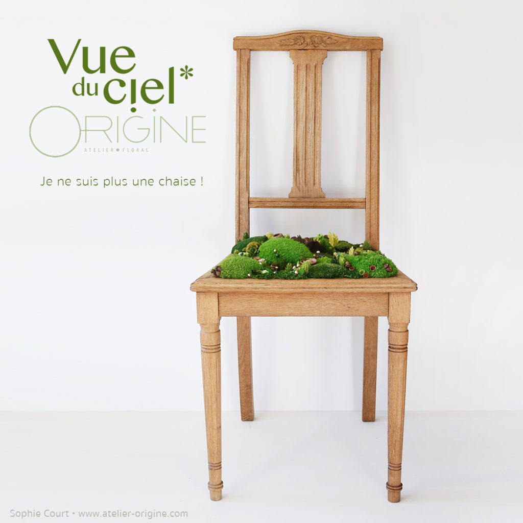 chaise-vintage-végétale-décoaration-végétale-biophilic-design-origine-atelier-floral-