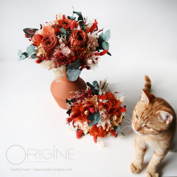 Bouquet-de-mariée-marlene-vegetaux-stabilisés-terracotta-origine-atelier-floral