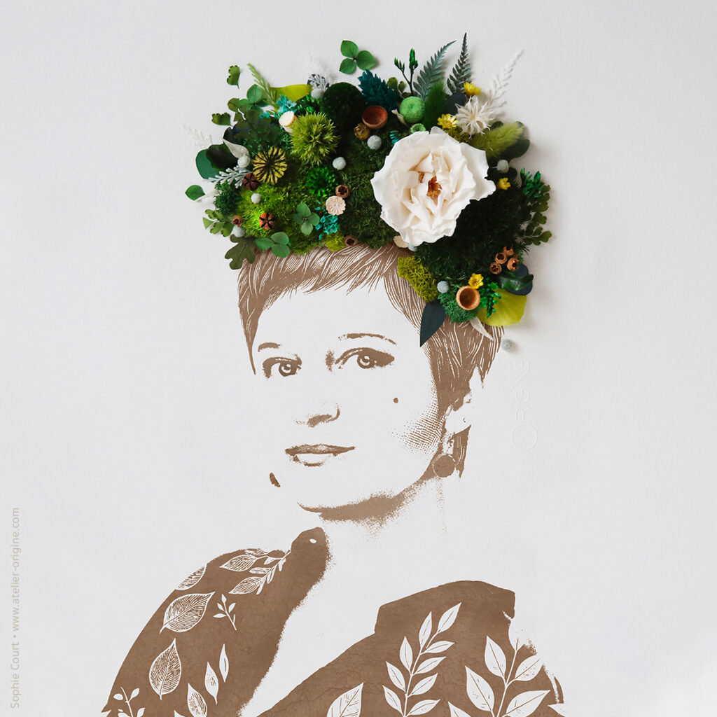 _OK-portrait-sophie court végétal-tableau-vegetaux-stabilisés-origine-atelier-floral-jardin-suspendu