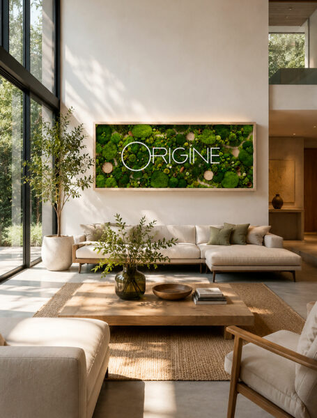 tableau végétal avec logo maison architecte tableau végétalisé identité visuelle origine atelier floral sophie court5