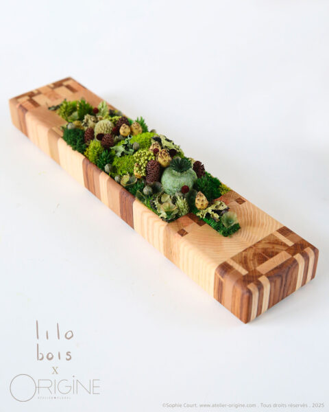 coffret-luxe-bois-et-végétaux-origine-atelier-floral-lilobois