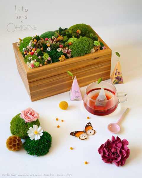 coffret-luxe-bois-vegetaux-stabilisés-lilobois-origine-atelier-floral-thé-tea-forté-sophie-court