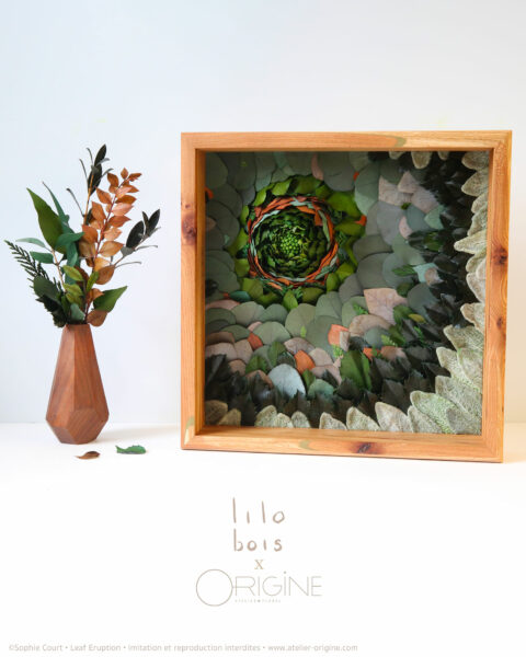 tableau-végétal-Leaf-eruption-origine-atelier-floral-cadre-lilobois-sophie-court.2
