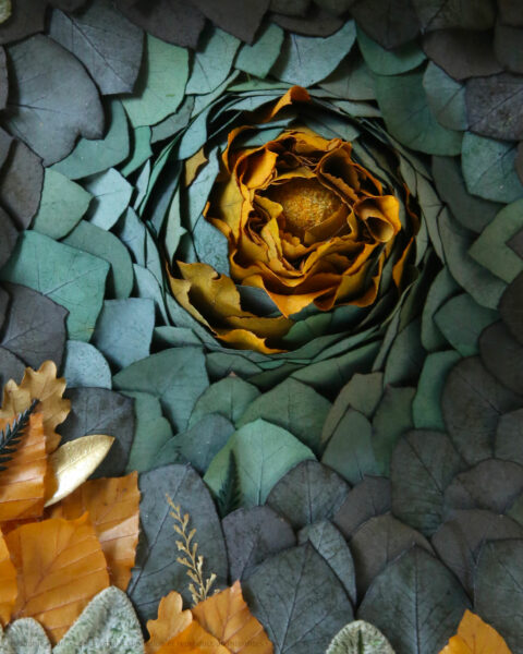 tableau végétal leaf eruption Jonathan origine atelier floral sophie court
