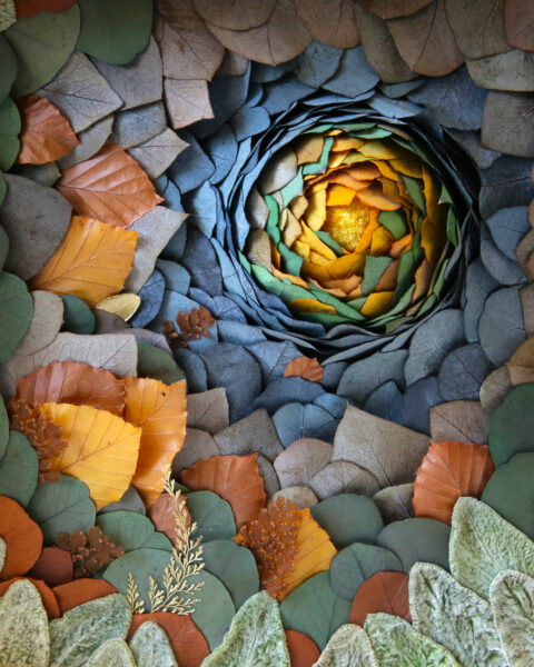tableau végétal leaf eruption fall origine atelier floral sophie court