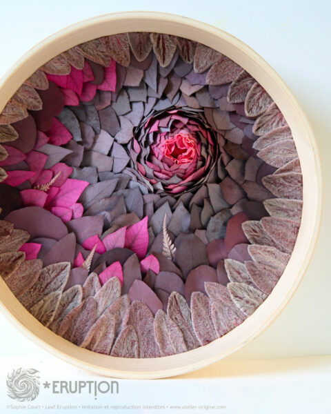 tableau végétal leaf eruption prune origine atelier floral sophie court