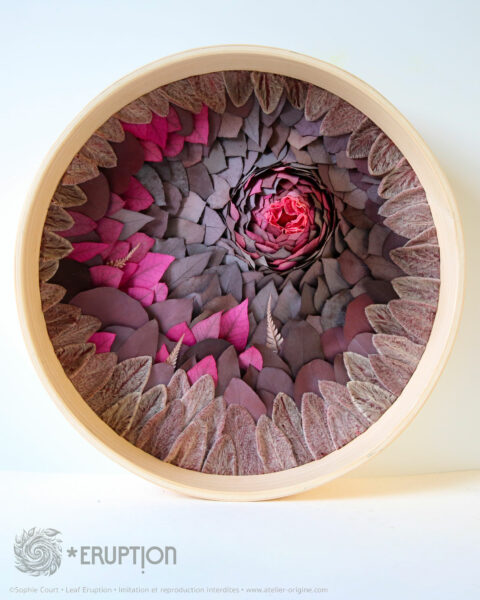 tableau végétal leaf eruption prune origine atelier floral sophie court