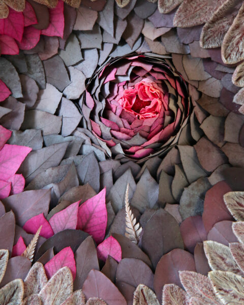 tableau végétal leaf eruption prune origine atelier floral sophie court