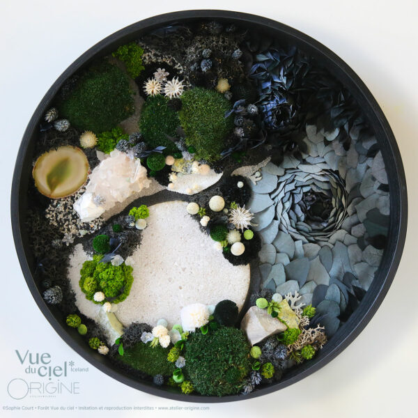 tableau-végétal-mineral-foret-vue-du-ciel-islande-iceland-origine-atelier-floral