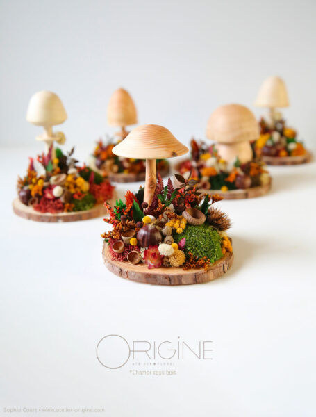 champignon-sous-bois-vegetaux-stabilisé-decoration-automne-foret-origine-atelier-floral3