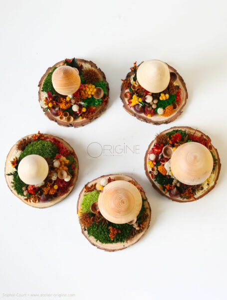 champignon-sous-bois-vegetaux-stabilisé-decoration-automne-foret-origine-atelier-floral3
