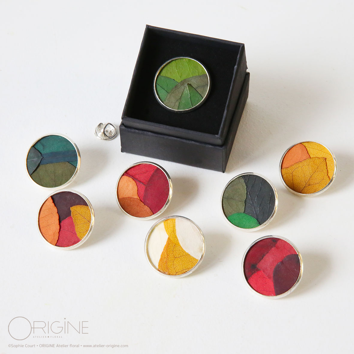bijou-végétal-feuilles-stabilisées-origine-atelier-floral-boucles-d'oreilles-sophie-court 2