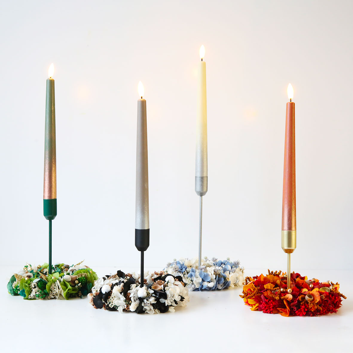 chandelier-de-noêl-couronne-de-fleurs-séchées