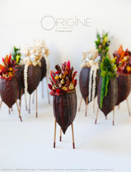 décoration-végétale-tripode-cacao-feve-de-cacao-origine-atelier-floral-sophie-court14