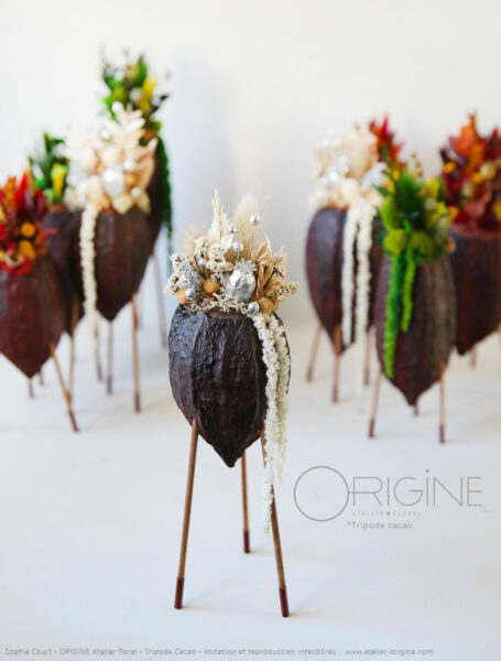 décoration-végétale-tripode-cacao-feve-de-cacao-origine-atelier-floral-sophie-court14