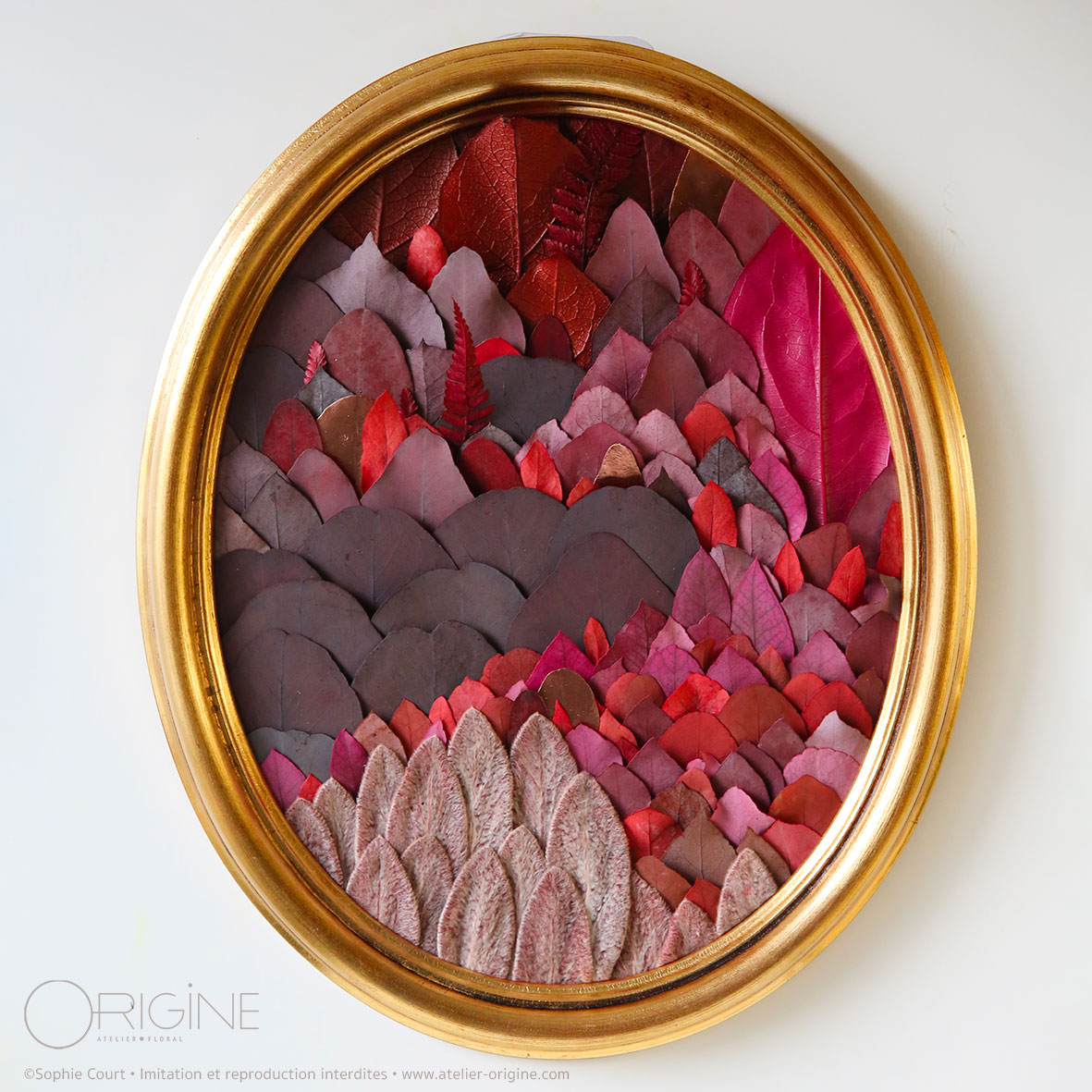 Tableaux végétaux • Leaf Forest • Or vintage