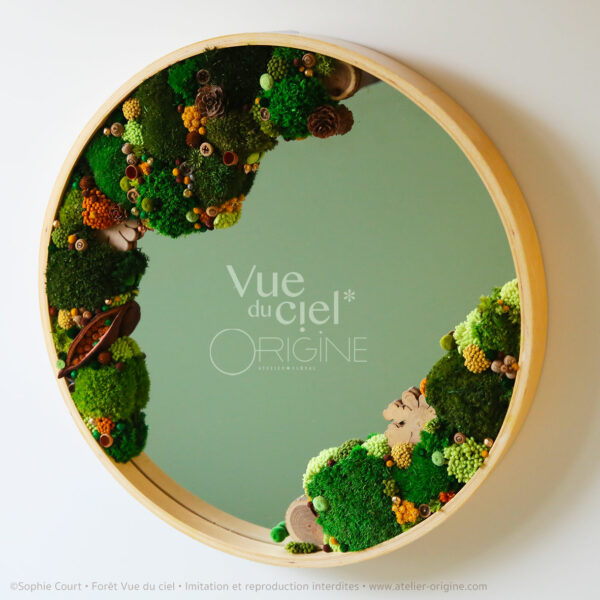 tableau-végétal-foret-vue-du-ciel-miroir-origine-atelie-floral-sophie-court