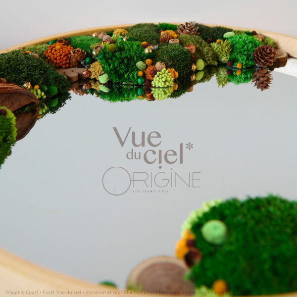 tableau-végétal-foret-vue-du-ciel-miroir-origine-atelie-floral-sophie-court