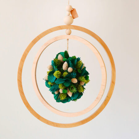 Suspension mouvement • couronne en bois * Pétrole