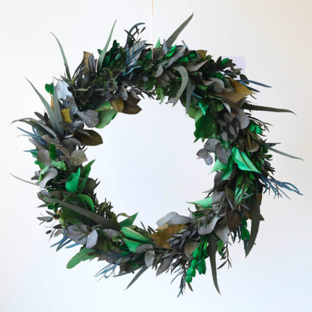 Couronne de feuillages stabilisés XL