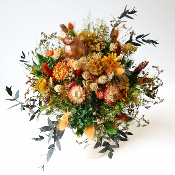 bouquet de fleurs séchées stabilisées décoration interieur origine atelier floral