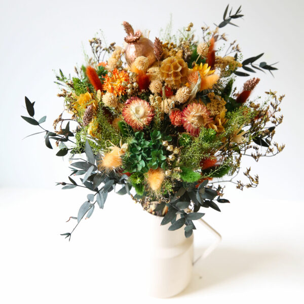 bouquet de fleurs séchées stabilisées décoration interieur origine atelier floral